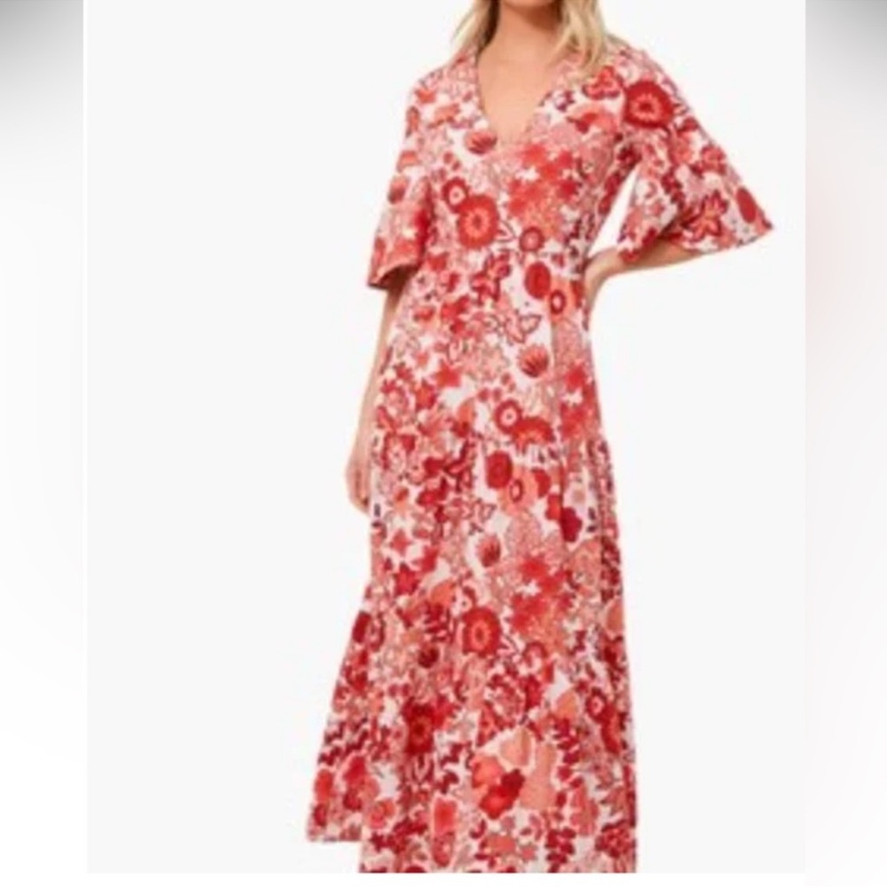 Tuckernuck Red and White Tiered Maxi Sundress - Picture 3 of 13